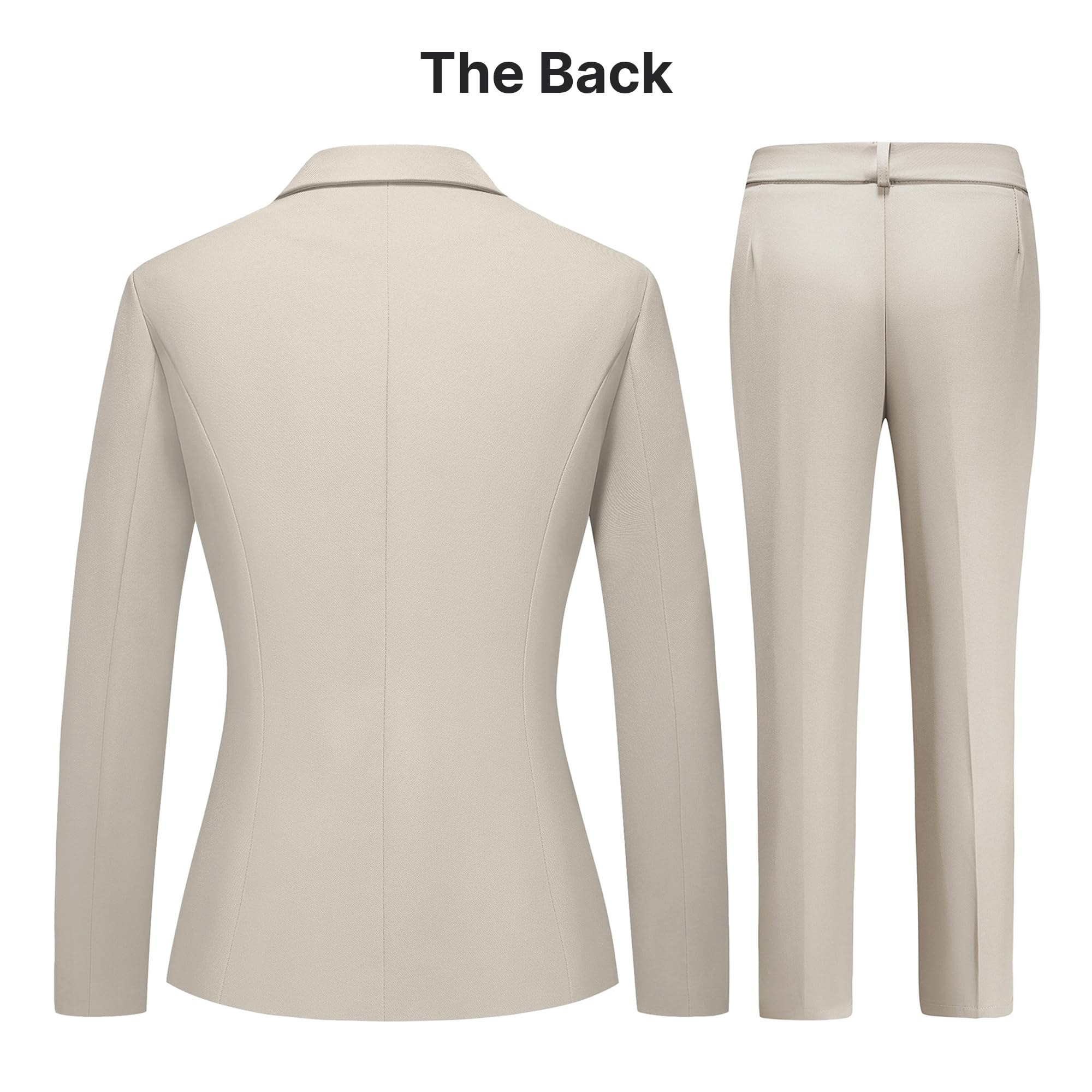 TRONSTORE Women's Business Suits for Work Professional 2 Piece Slim Fit Outfits Pants Suit for Women - Image 4