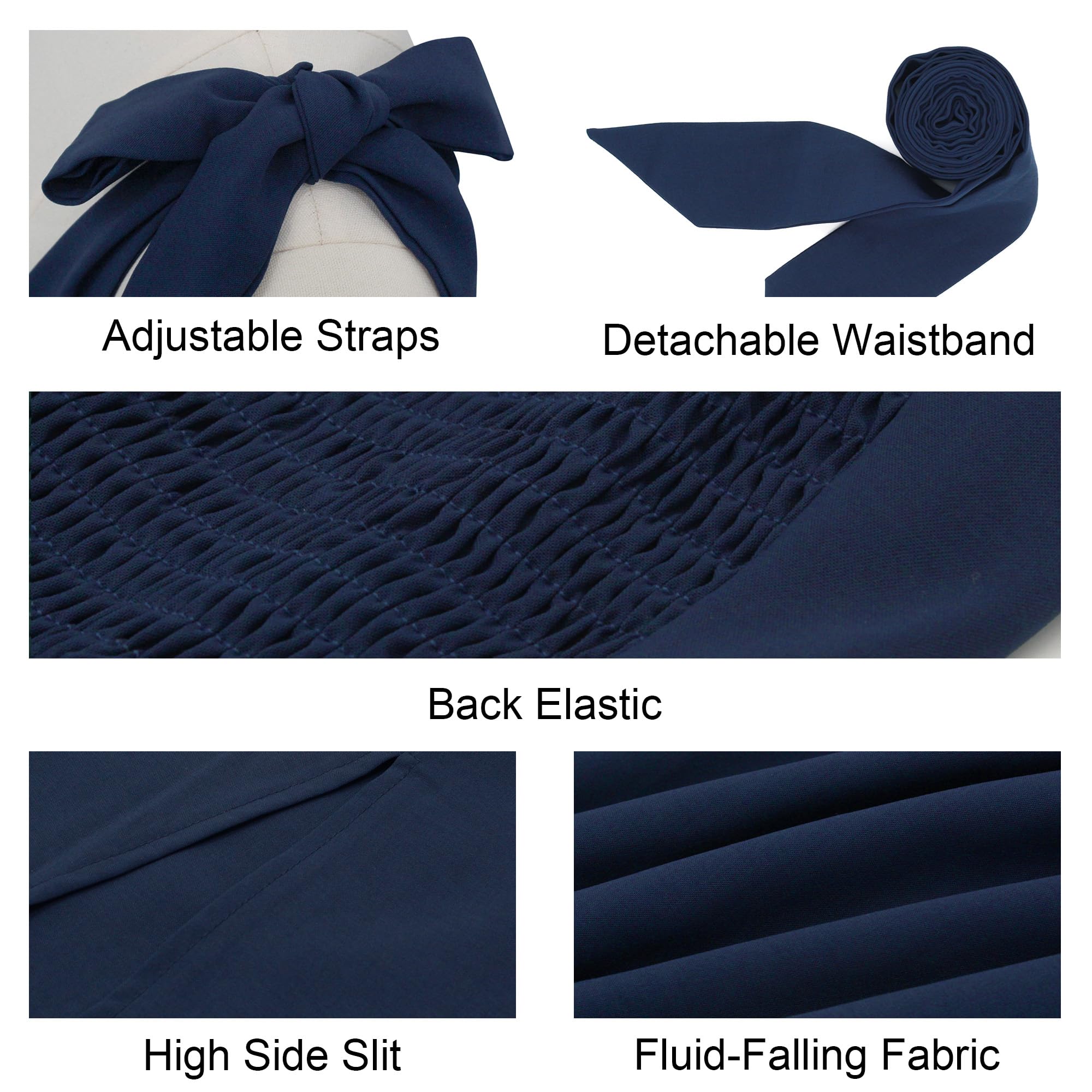 TRONSTORE Women's Fall Wedding Guest Dress Square Neck Sleeveless Side Slit Formal Dresses for Women Cocktail Party Prom - Image 4