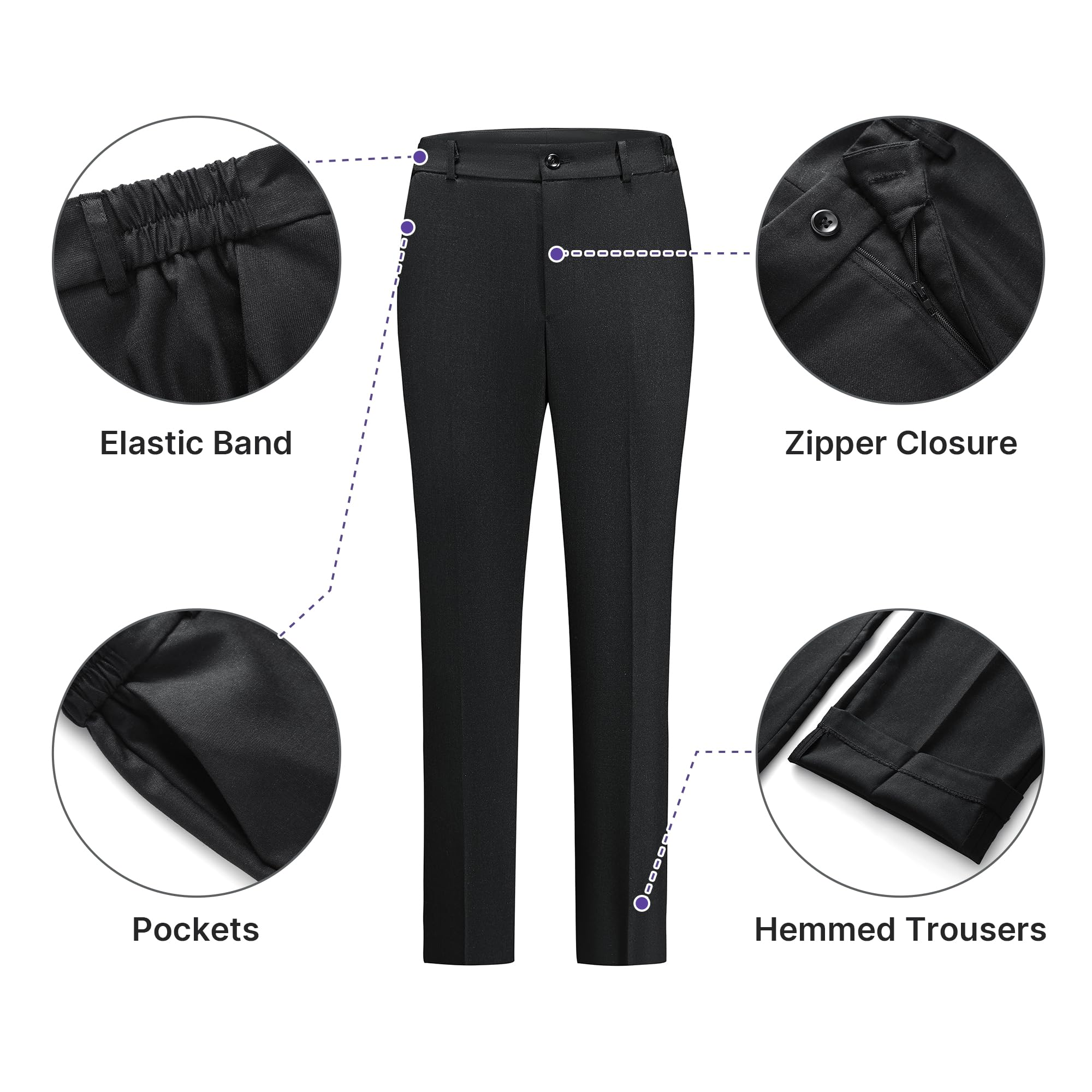TRONSTORE Women's Plaid Suit 2 Piece Set Work Dresses Blazer Pants Suiting for Women Office Outfits - Image 5