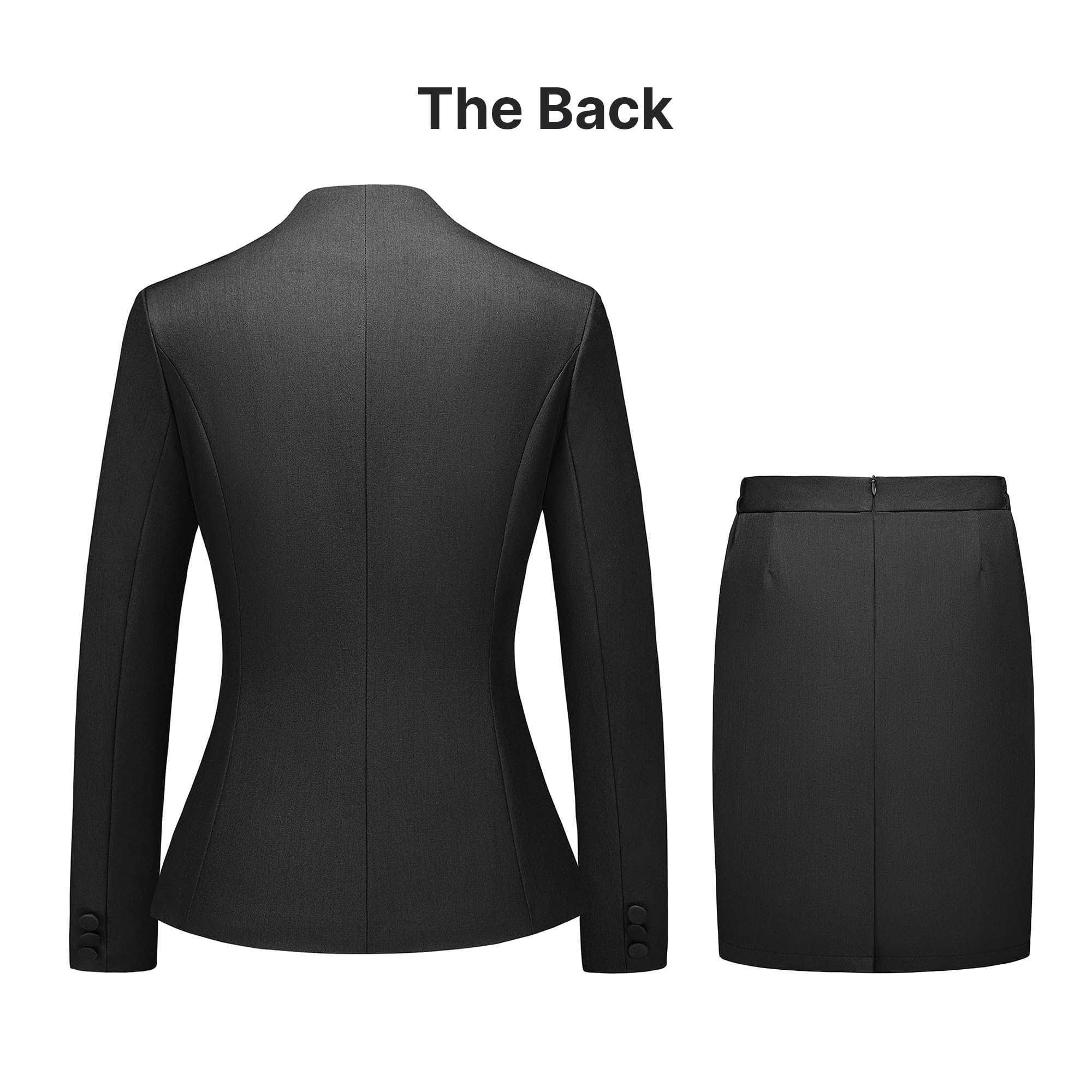 TRONSTORE Women's Skirt Suit 2 Piece Set Business Office Suits for Women Dressy Professional Outfits - Image 4