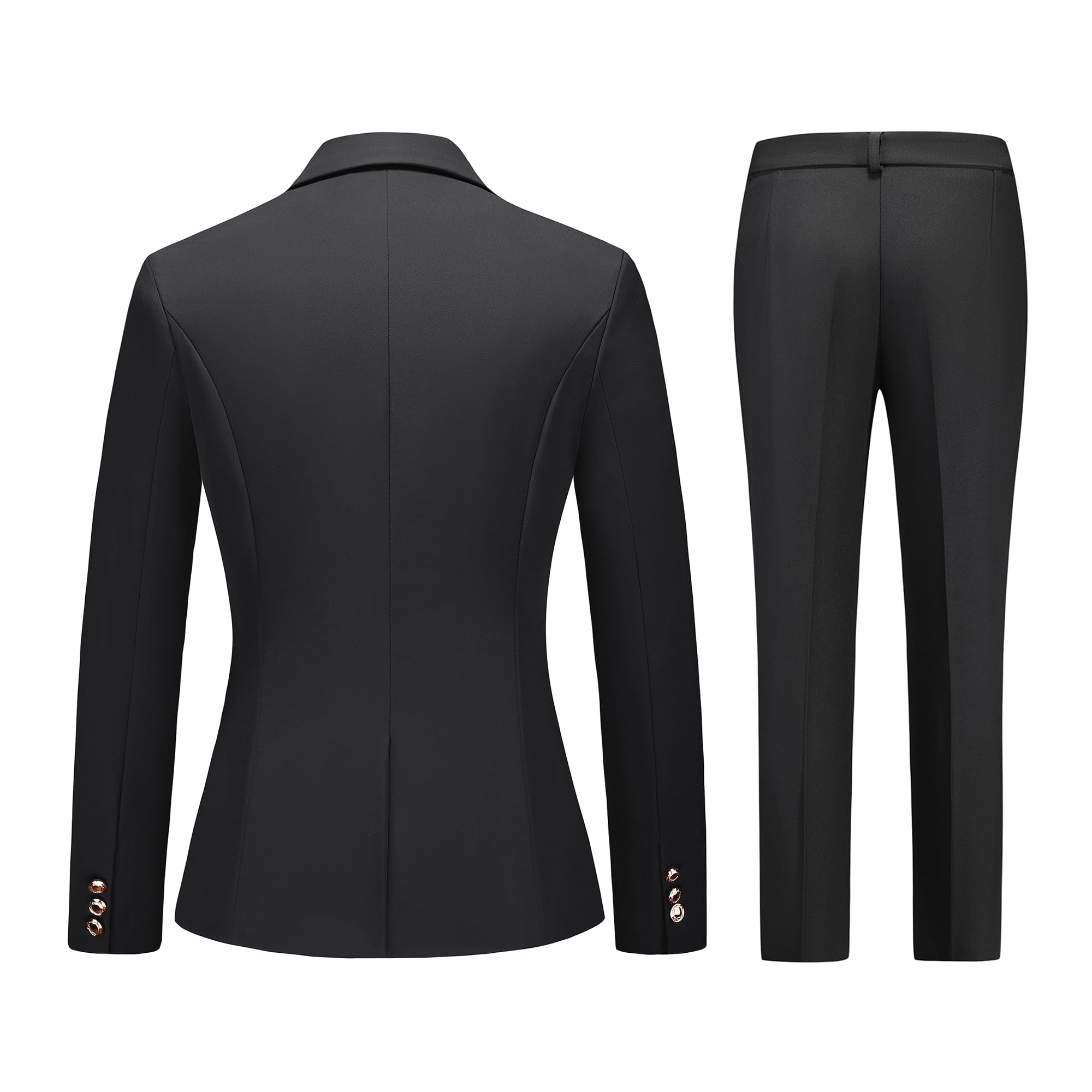 TRONSTORE Women's Suiting Pants Suits for Women Dressy Double-Breasted Blazer Business Casual Outfits - Image 4